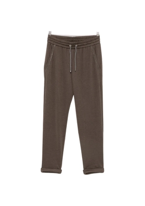 Brunello Cucinelli Monili-trim track pants - Brown
