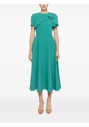 NISSA ruffled A-line midi dress - Green