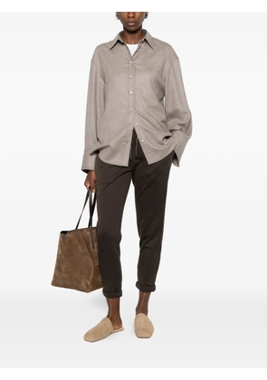 Brunello Cucinelli Monili-trim track pants - Brown