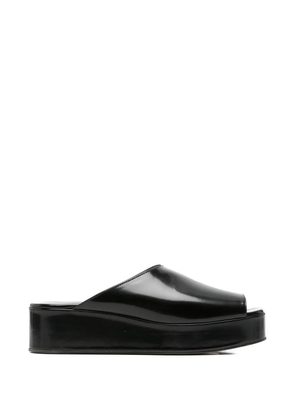 The Row Pre-Owned Emi flatform mules - Black