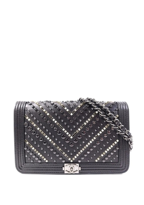 CHANEL Pre-Owned Boy CC embellished crossbody bag - Black
