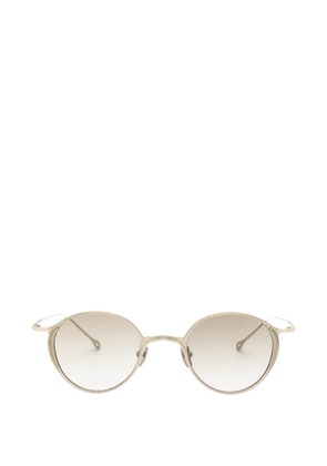 Rigards round-frame textured-finish sunglasses - Gold