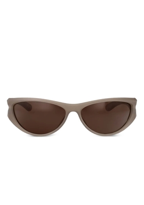 Diesel perforated-arms oval-lens sunglasses - Grey