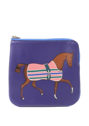Hermès Pre-Owned Carre Pocket horse-print wallet - Purple