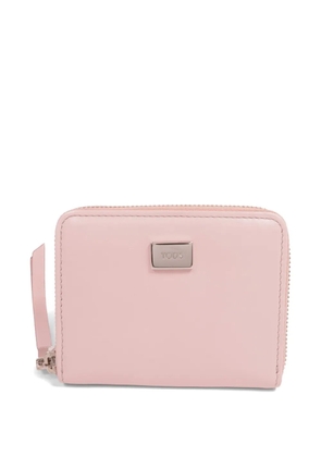 Tod's Vintage logo-plaque zip-around wallet - Pink