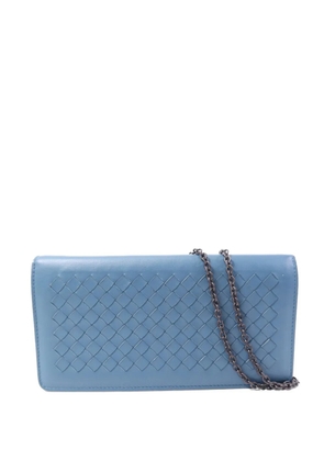 Bottega Veneta Pre-Owned Intrecciato chain clutch bag - Blue