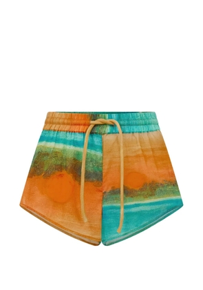 Donde Esteban Formentera cotton-voile shorts - Orange