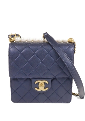 CHANEL Pre-Owned CC turn-lock leather shoulder bag - Blue