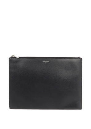 Saint Laurent Pre-Owned grain de poudre clutch bag - Black