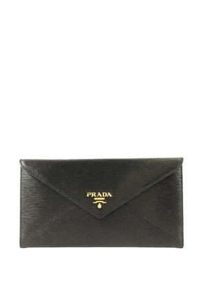 Prada Pre-Owned Saffiano leather envelope wallet - Black