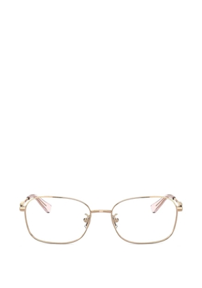Coach logo-plaque rectangle-frame glasses - Gold