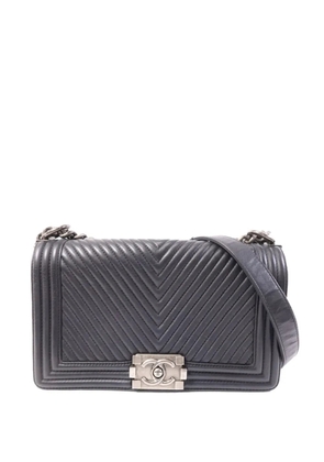 CHANEL Pre-Owned Boy 25 chevron-quilted shoulder bag - Black