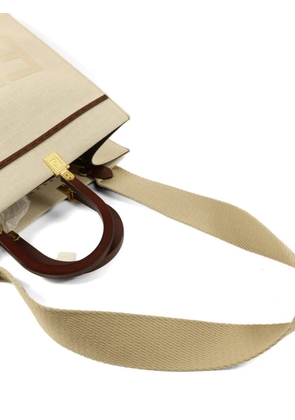 Fendi Pre-Owned Sunshine logo-embossed shoulder bag - Neutrals