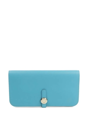 Hermès Pre-Owned 2015 GM Dogon leather wallet - Blue