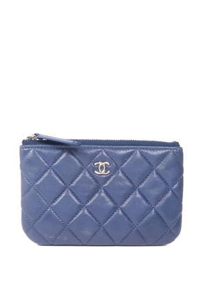 CHANEL Pre-Owned quilted CC-logo coin purse - Blue