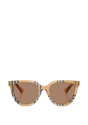 Burberry checked square-frame sunglasses - Neutrals