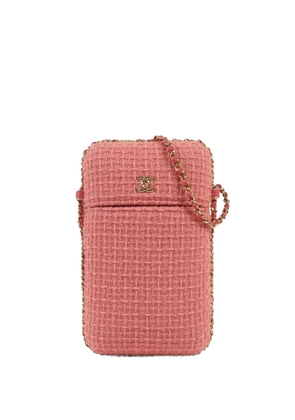 CHANEL Pre-Owned CC tweed phone bag - Pink
