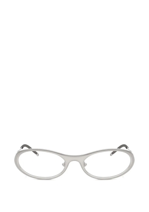 Diesel cut-out oval-frame glasses - Silver