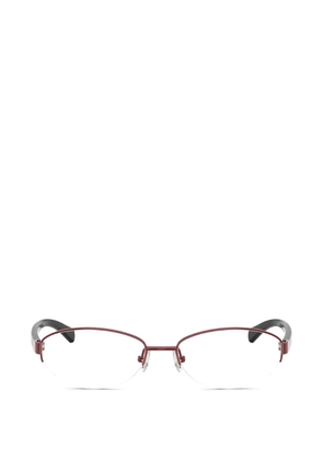 Coach logo-pattern semi-rimless glasses - Red
