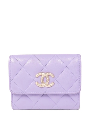 CHANEL Pre-Owned CC quilted wallet - Purple