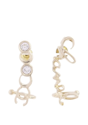 CHANEL Pre-Owned CC Strass earrings - Gold