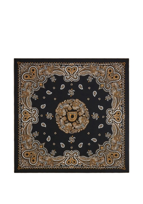 Ferragamo Arabesque-print silk scarf - Black