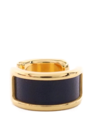 Hermès Pre-Owned Olympe leather-inlay ear cuff - Gold