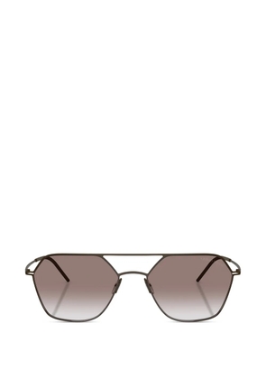 Giorgio Armani geometric-frame sunglasses - Brown
