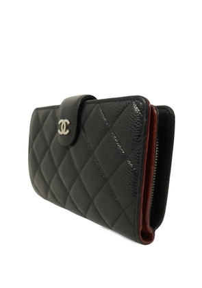 CHANEL Pre-Owned CC-detail quilted wallet - Black