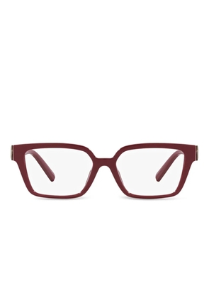 Tiffany & Co Eyewear rectangle metal glasses - Red