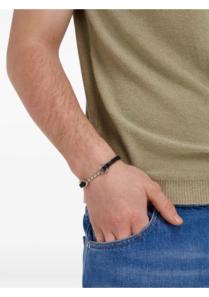 Ferragamo Gancini leather bracelet (18 cm) - Silver