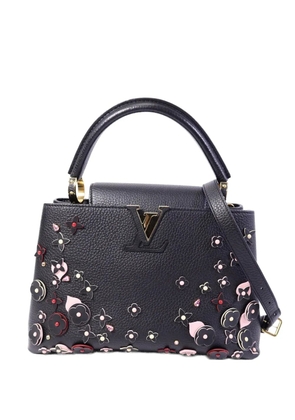 Louis Vuitton Pre-Owned MM Capucines floral-embellished tote bag - Black
