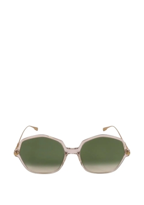Christian Dior Pre-Owned geometric-frame sunglasses - Neutrals