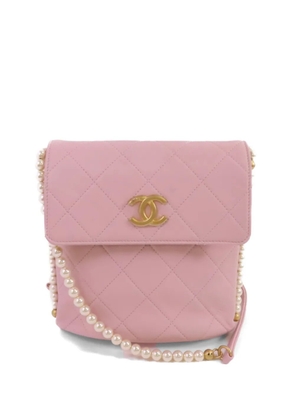 CHANEL Pre-Owned CC faux-pearl shoulder bag - Pink