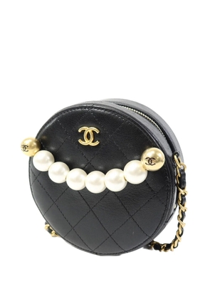 CHANEL Pre-Owned CC faux-pearl crossbody bag - Black