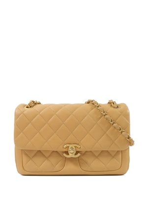 CHANEL Pre-Owned turn-lock flap shoulder bag - Neutrals