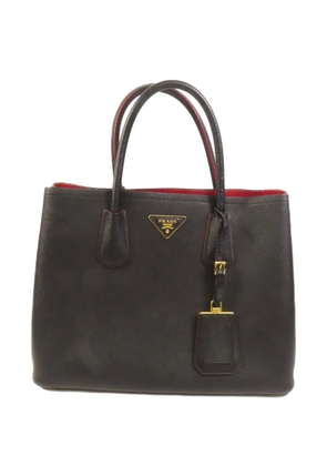 Prada Pre-Owned Double leather tote bag - Black