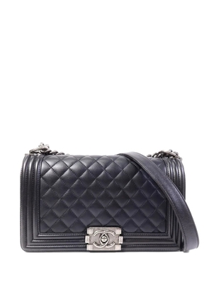CHANEL Pre-Owned 25 Boy leather chain-strap shoulder handbag - Black