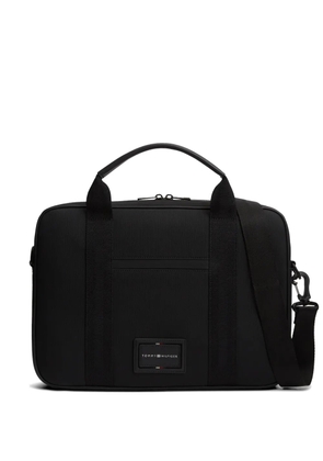 Tommy Hilfiger logo-patch laptop bag - Black