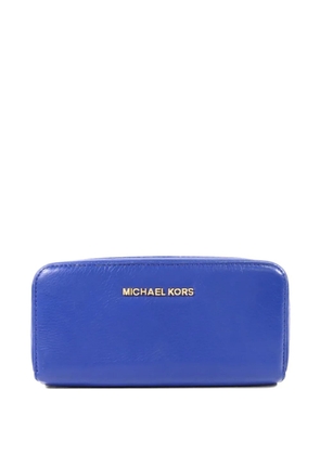 Michael Kors Vintage zip-around leather wallet - Blue