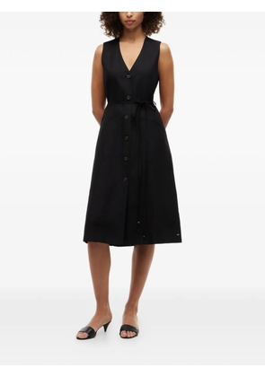 Tommy Hilfiger v-neck midi dress - Black