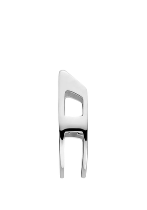 Diesel logo-plaque hoop earring - Silver