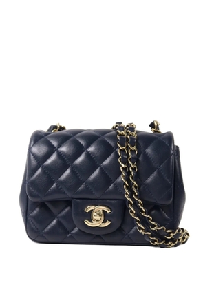 CHANEL Pre-Owned mini Classic Flap quilted turn-lock-fastening shoulder bag - Blue