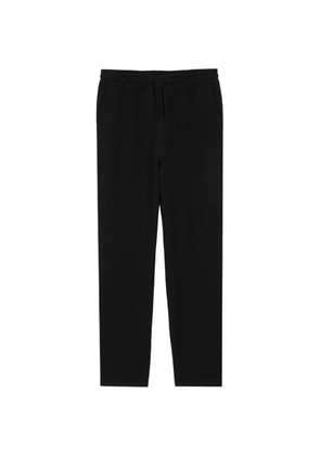 AMI Paris blended linen elasticated waist trousers - Black