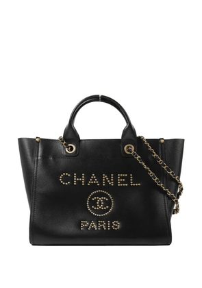 CHANEL Pre-Owned Deauville CC chain tote bag - Black
