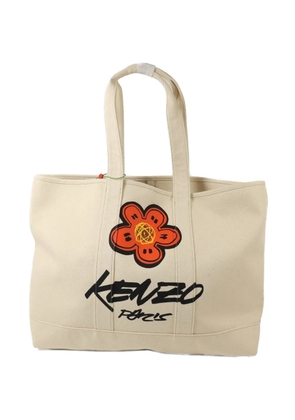 Kenzo Pre-Owned Boke Flower logo-print tote bag - Neutrals