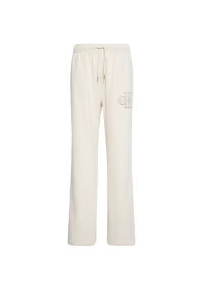 Calvin Klein logo-embroidered drawstring track pants - Neutrals