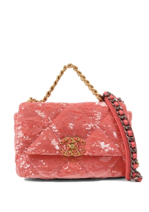 CHANEL Pre-Owned 19 sequin flap tote bag - Pink