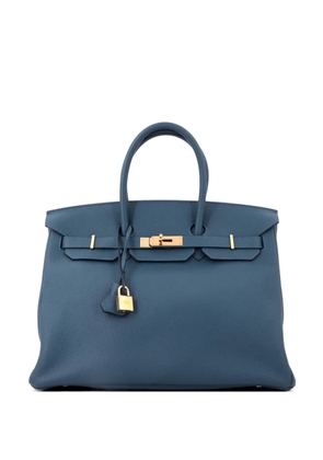 Hermès Pre-Owned Birkin Handbag Blue Togo with Gold Hardware 35 tote bag