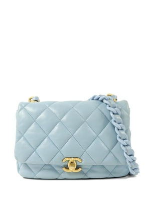 CHANEL Pre-Owned CC turn-lock flap leather shoulder bag - Blue